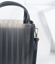 Load image into Gallery viewer, Black Accordion Jelly Mini Tote
