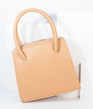 Load image into Gallery viewer, Tan Leatherette Square Handbag
