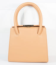 Load image into Gallery viewer, Tan Leatherette Square Handbag
