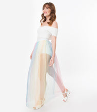 Load image into Gallery viewer, Pastel Rainbow Written In The Stars Tulle Long Skirt
