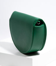 Load image into Gallery viewer, Green Leatherette Beaded Strap Crossbody Purse
