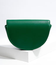 Load image into Gallery viewer, Green Leatherette Beaded Strap Crossbody Purse
