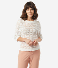 Load image into Gallery viewer, Off White Lace Crochet Blouse
