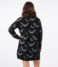 Load image into Gallery viewer, Black &amp; Grey Bats Open Long Cardigan
