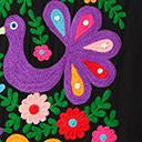Load image into Gallery viewer, 1970s Style Black &amp; Multicolor Embroidered Peacock Caftan

