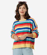 Load image into Gallery viewer, Rainbow Stripe Knit Sweater
