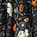 Load image into Gallery viewer, Retro Black Halloween Print High Waist Swing Skirt
