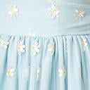 Load image into Gallery viewer, Plus Size Light Blue &amp; Daisy Floral Mesh Monica Swing Dress
