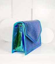 Load image into Gallery viewer, Iridescent Woven Envelope Clutch
