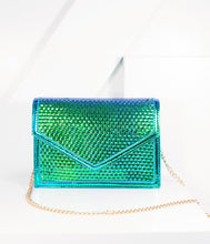 Load image into Gallery viewer, Iridescent Woven Envelope Clutch
