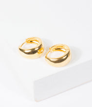 Load image into Gallery viewer, Unique Vintage Gold Mini Hoop Earrings
