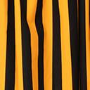 Load image into Gallery viewer, Orange &amp; Black Stripe Gathered Swing Skirt
