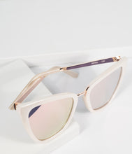 Load image into Gallery viewer, Quay Pearl &amp; Rose Gold Reina Cat Eye Sunglasses
