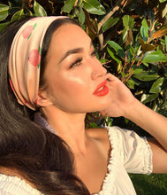 Load image into Gallery viewer, Unique Vintage Pink Lemon Print Hair Scarf
