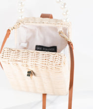 Load image into Gallery viewer, Wicker &amp; Pearl Handbag

