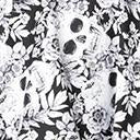 Load image into Gallery viewer, Plus Size Black &amp; White Skulls &amp; Roses Print Aida Swing Dress
