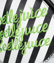 Load image into Gallery viewer, Beetlejuice x Unique Vintage Black &amp; Green Stripe Crossbody
