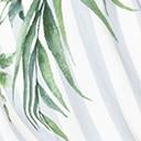 Load image into Gallery viewer, Retro Style Light Blue Stripe &amp; Green Tropical Print Romper
