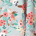 Load image into Gallery viewer, Plus Size Grey &amp; Happy Floral Print Swing Skirt
