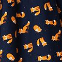 Load image into Gallery viewer, Navy &amp; Orange Fox Print High Waist Swing Skirt
