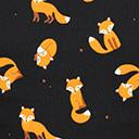 Load image into Gallery viewer, 1950s Black &amp; Orange Fox Print Bernie Swing Dress
