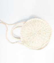 Load image into Gallery viewer, Tan Woven Wicker Round Handbag

