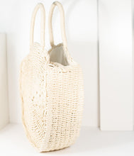 Load image into Gallery viewer, Tan Woven Wicker Round Handbag
