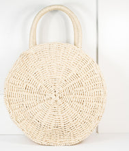 Load image into Gallery viewer, Tan Woven Wicker Round Handbag
