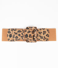 Load image into Gallery viewer, Leopard Print Textile Cinch Belt

