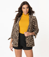 Load image into Gallery viewer, Retro Style Leopard Print Everyday Blazer
