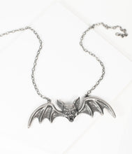 Load image into Gallery viewer, Metallic Bat Pendant Necklace
