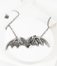 Load image into Gallery viewer, Metallic Bat Pendant Necklace
