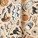 Load image into Gallery viewer, Retro Cream Halloween Print High Waist Swing Skirt
