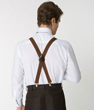 Load image into Gallery viewer, Retro Style Brown Adjustable Suspenders
