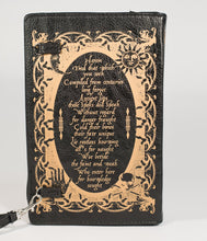 Load image into Gallery viewer, Black &amp; Gold Book of Spells Crossbody Purse
