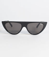 Load image into Gallery viewer, Quay Black Run Away Cat Eye Sunglasses
