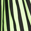 Load image into Gallery viewer, Plus Size Neon Green &amp; Black Striped Gathered Cotton Swing Skirt
