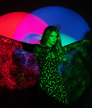 Load image into Gallery viewer, Unique Vintage Black Mesh &amp; Velvet Spiderweb Clarke Long Cape
