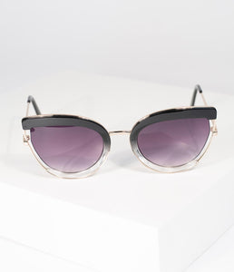 Black & Clear Very Special Cat Eye Sunglasses
