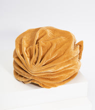 Load image into Gallery viewer, Mustard Yellow Velvet Knotted Bow Turban

