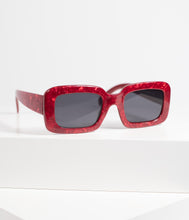 Load image into Gallery viewer, Retro Style Red Marble Museum Square Sunglasses
