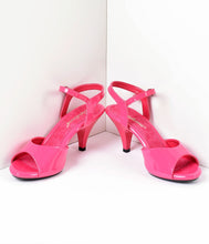 Load image into Gallery viewer, Hot Pink Patent Leather Belle Sandal Pump
