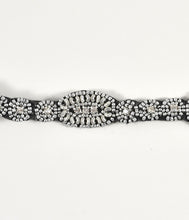 Load image into Gallery viewer, Unique Vintage Silver Beaded &amp; Rhinestone Deco Flapper Headband
