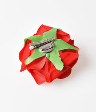 Load image into Gallery viewer, Retro Style Red Rose Flower Hair Clip
